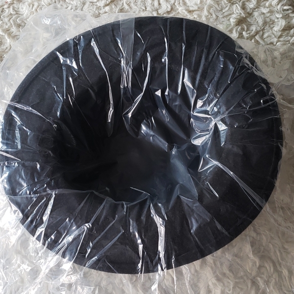 Felt Fedora Panama Black Hat w removable / Adjustable Strap Detail New - Picture 9 of 10